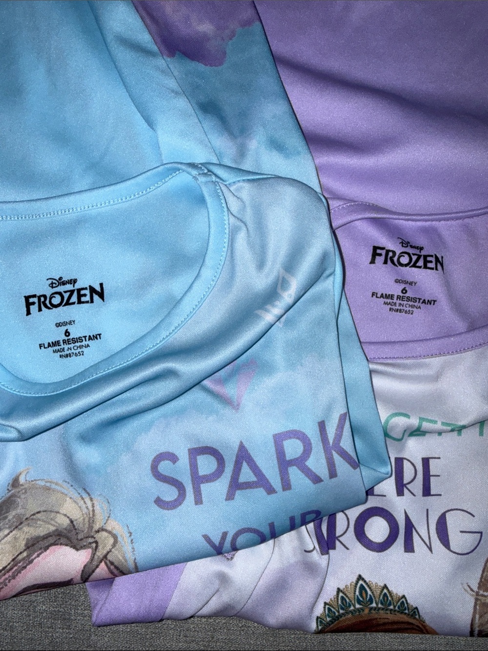 Disney Frozen Girls' Pajama Short Sleeve Nightgowns - Picture 6 of 7